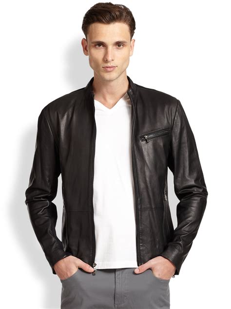 Michael Kors leather jacket men